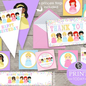 PRINCESS Party Printable, Princess Printable, PRINCESS Birthday, 1st Birthday Princess Party, Instant download, Princess Costume Party, 0217