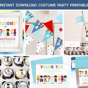 Boy COSTUME PARTY PACKAGE, Instant download Costume Party, Printable Costume, Costume themed party, Boy Dress Up Party, Boy Costume, 0262