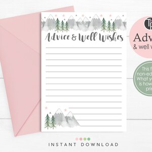 ADVICE CARDS Instant Download Adventure Advice and Well Wishes Advice to be Cards Girl 0237