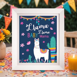 LLAMA BABY SHOWER, Llama Llama Baby Mama Sign, Llama Decorations, Llama Party, Llama Mama Sign, Llama Printables, Llama Party Signs, 0267