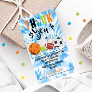 SPORTS FAVOR TAG Editable All Sports Favor Tag Corjl Favor Tag Sports Birthday Party Favor Tag Sport Balls Thank You Sports Party Tag Corjl