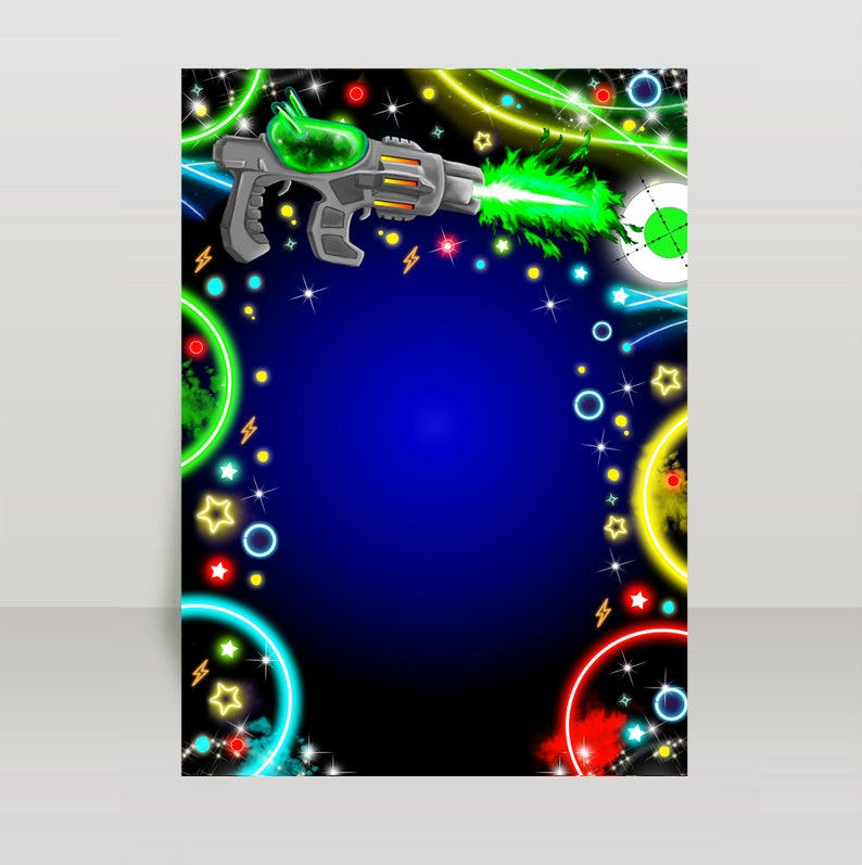 LASER TAG INVITATION Instant download Laser Tag Invite Laser Tag Party Laser Tag Printable Indoor Laser Tag Party Neon Laser Tag Invitation image 2