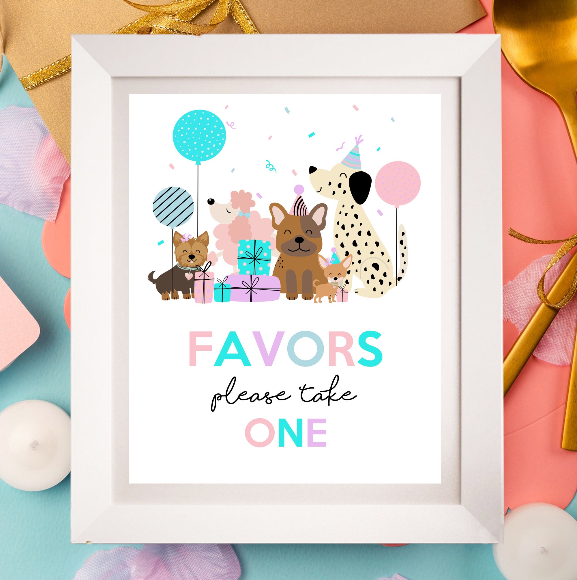 Editable Dog Birthday Party Sign: Puppy Pawty Decor (digital Download ...