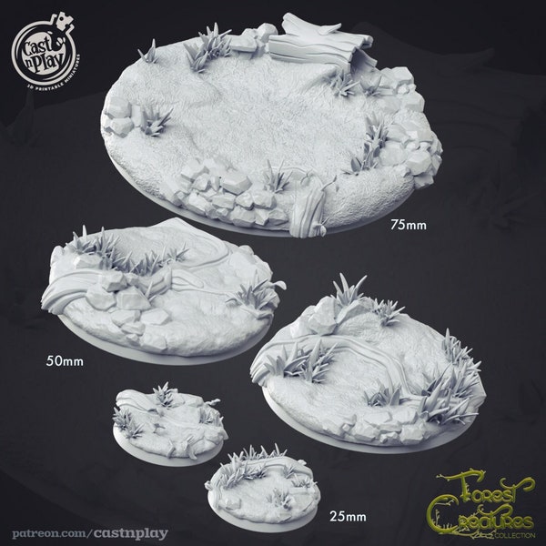 Forest Creatures - Cast N Play  - Miniature Bases