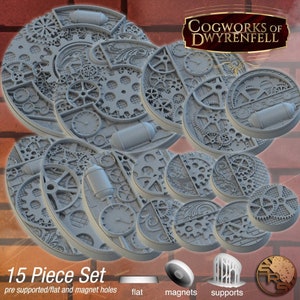 Cogworks of Dwyrenfell : Where Legends Stand - Resin Bases