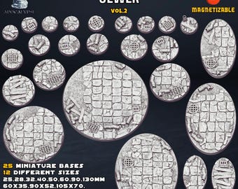 Sewers 2 - Admiral Apocalypse - Resin bases