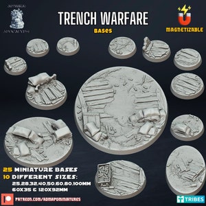 Trench Warfare - Admiral Apocalypse - Resin Bases