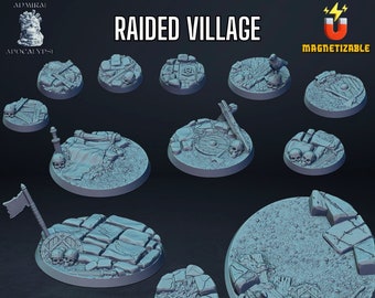 Raided Village - Admiral Apocalypse - Resin bases