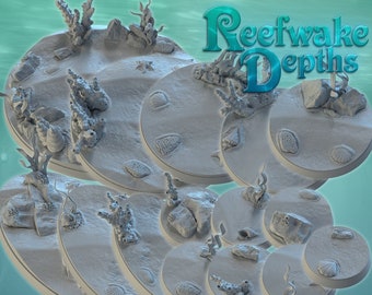 Reefwake Depths : Where Legends Stand - Resin Bases
