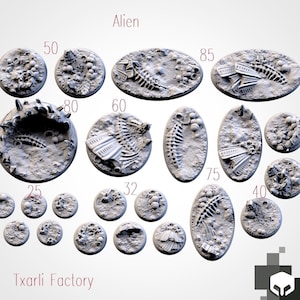 Alien Themed Bases - Txarli Factory - Resin Bases