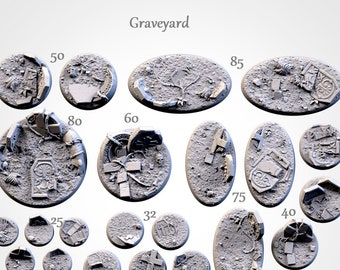 Graveyard Themed Bases - Txarli Factory - Resin Bases