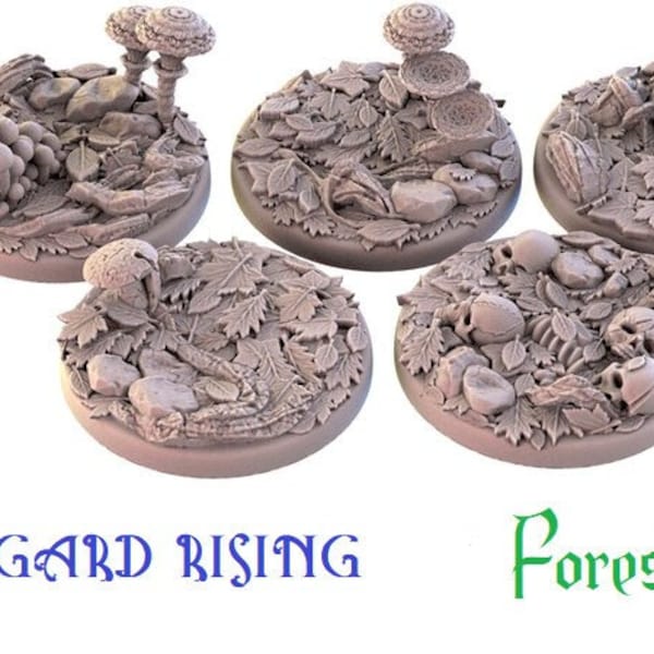 Forest Themed Bases - Asgard Rising - Resin bases