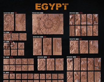 Egypt SQUARE Themed Bases - Zabavka Workshop - Resin Bases