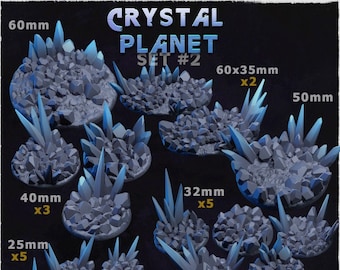 Crystal Planet - Wargames Bases and Toppers - Miniature Bases