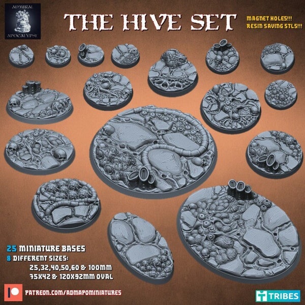 The Hive - Admiral Apocalypse - Resin bases