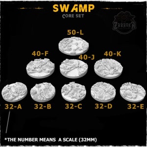 Pantano - Toppers de bases de Wargames - Bases en miniatura