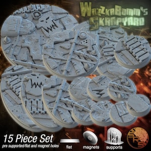 Wazzkabomm&#39;s Skrapyard : Where Legends Stand- Resin bases