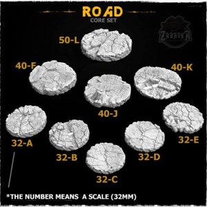 Road/Highway - Wargames Base Toppers - Miniature Bases
