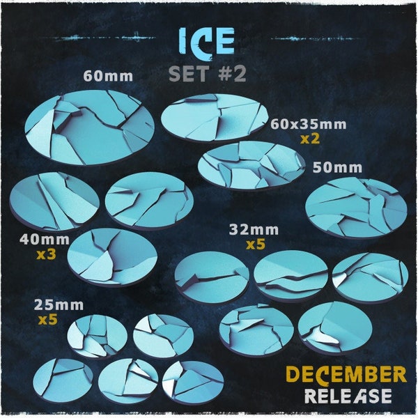 Ice - Wargames Bases and Toppers - Miniature Bases