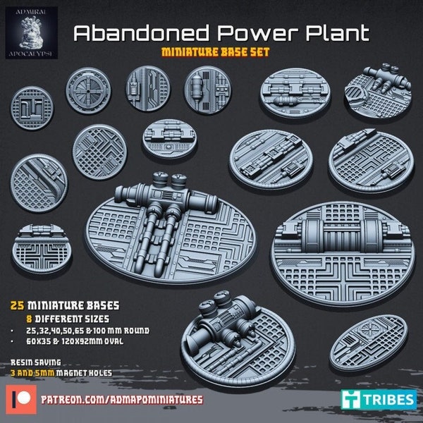 Abandoned Power Plant - Admiral Apocalypse - Resin bases