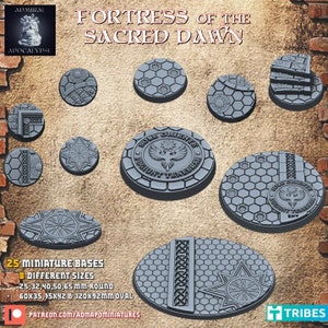 Fortress of the Sacred Dawn - Admiral Apocalypse - Resin bases