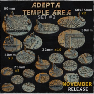 Adepta Temple Area - Wargames Bases and Toppers - Miniature Bases