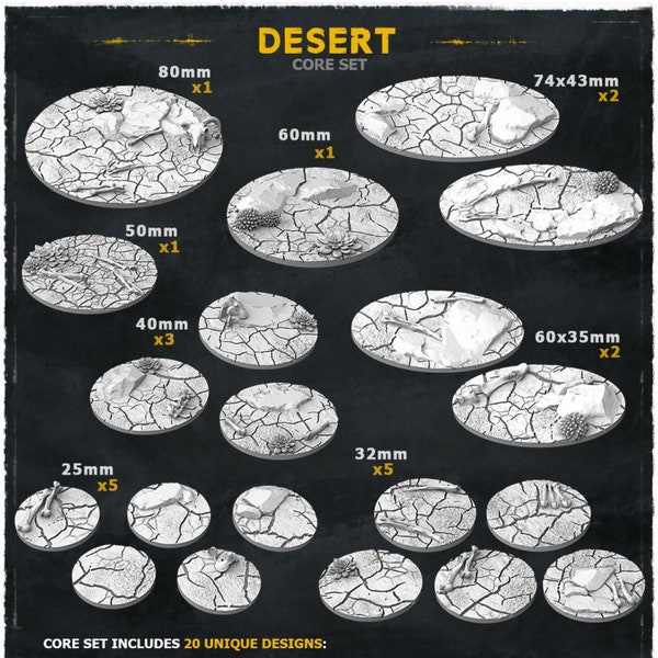 Desert - Wargames Bases and Toppers - Miniature Bases