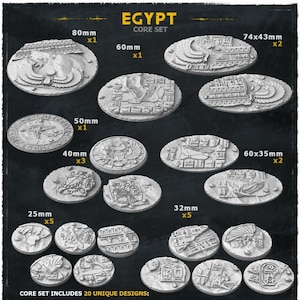 Egipto - Peanas y adornos para juegos de guerra - Peanas en miniatura