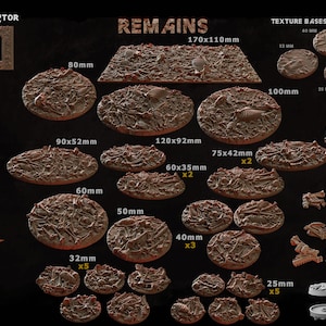 Remains - Wargames Bases and Toppers - Miniature Bases
