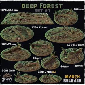 Deep Forest - Wargames Bases and Toppers - Miniature Bases
