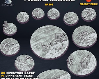 Polluted Seashore Bases - Admiral Apocalypse - Resin Bases