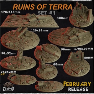 Ruinas de Terra - Bases y adornos para juegos de guerra - Bases para miniaturas