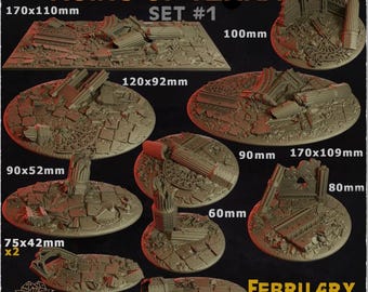 Ruins of Terra- Wargames Bases and Toppers - Miniature Bases