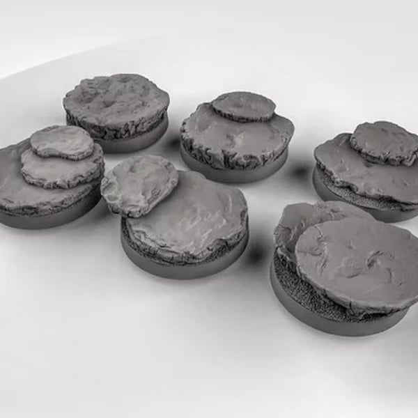 Rocky Platform Bases - Duncan Shadow - Resin Bases