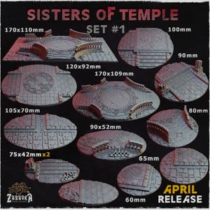 Sisters of the Temple - Wargames Bases and Toppers - Miniature Bases
