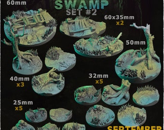 Dead Swamp - Wargames Bases and Toppers - Miniature Bases