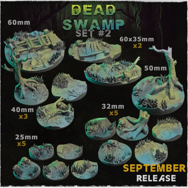 Dead Swamp - Wargames Bases and Toppers - Miniature Bases