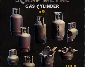 Gas Cylinders Set - Scrap Metal Bits - Basing Bits