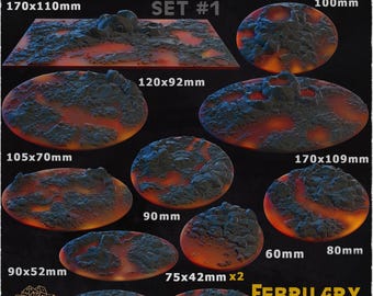 Lava Flow - Wargames Bases and Toppers - Miniature Bases