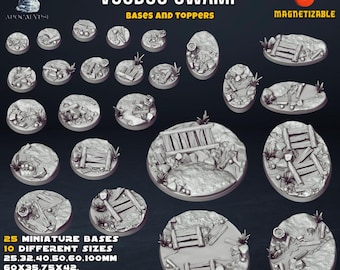 Voodoo Swamp Bases - Admiral Apocalypse - Resin Bases