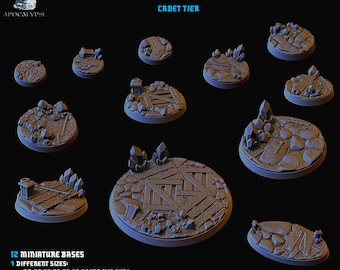 Crystal Cave Bases - Admiral Apocalypse - Resin Bases