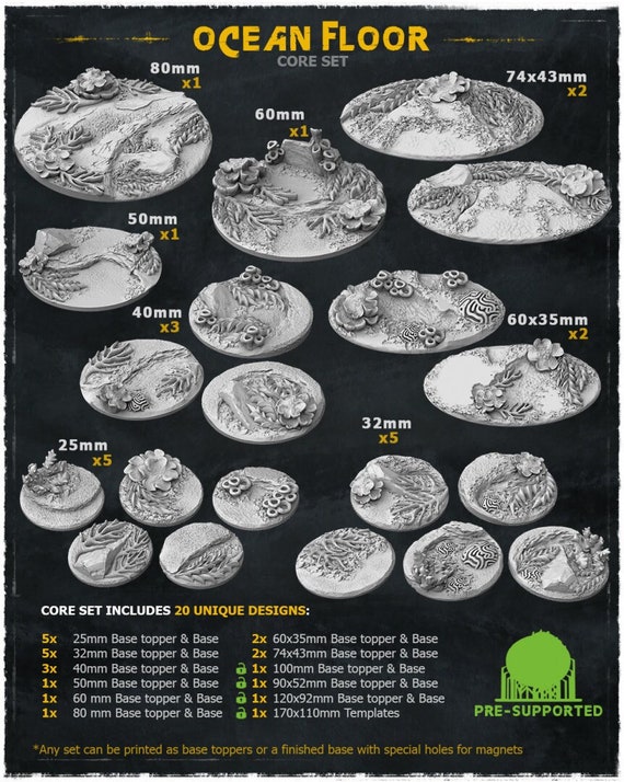 Evemodel Lot de 5 Bases Rondes de 90 mm en Plastique pour Figurines ou Miniatures pour décoration de Table Wargame