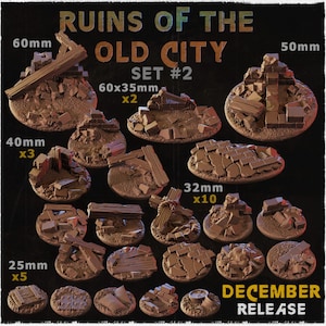 Ruins of the Old City - Wargames Bases and Toppers - Miniature Bases