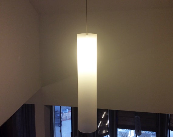 24 Modern Frosted Acrylic Hanging Tubular Pendant Lamp - Acrylic Pendant Lighting 24 Modern Frosted Acrylic Hanging Tubular Pendant Lamp - Acrylic Pendant Lighting