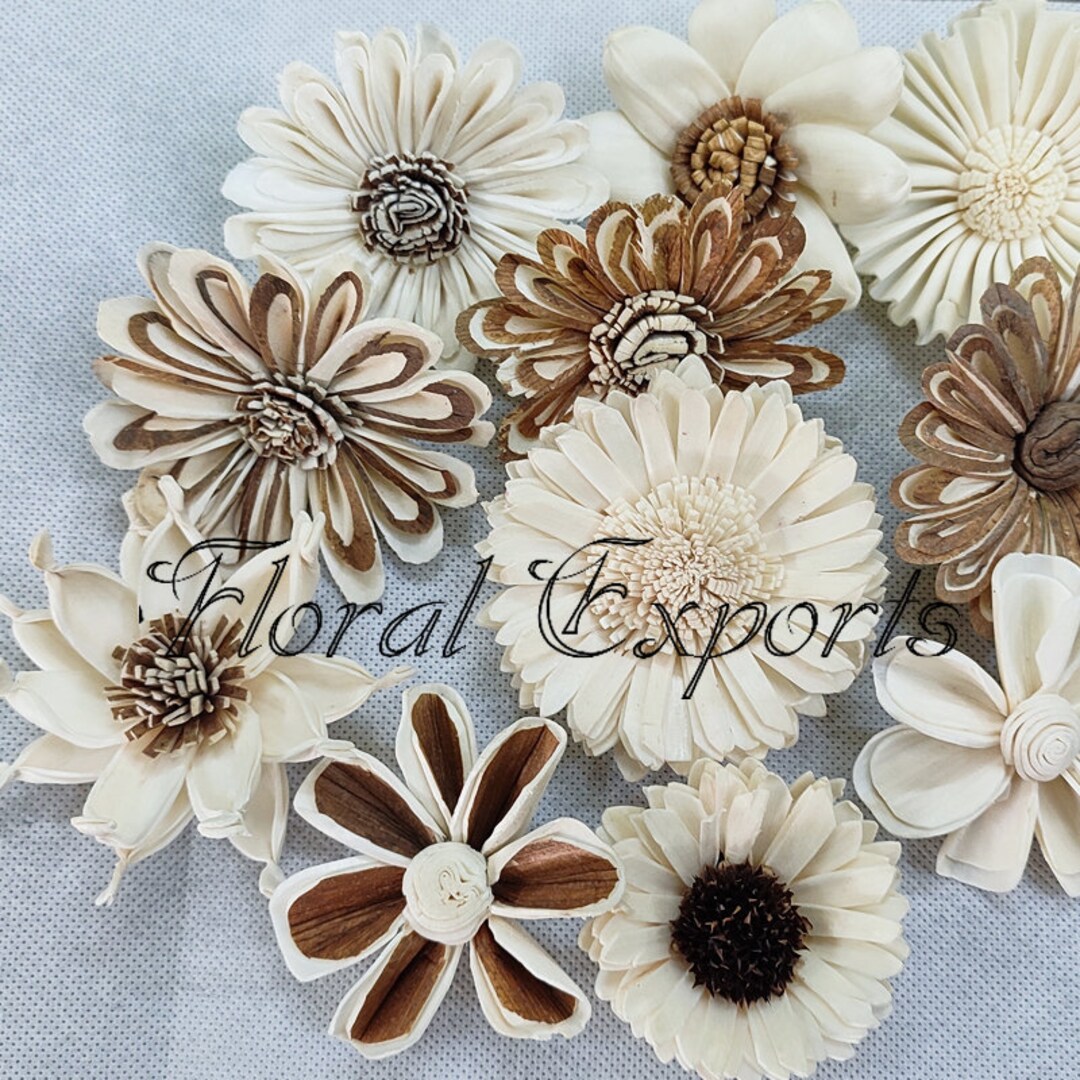 Premium Sunflowers 100pcs Mix Sola Wood Flower Sola Wooden Etsy