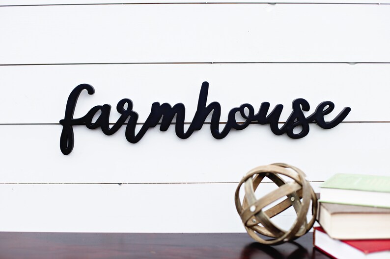 Farmhouse Wood Cutout Farmhouse Farm House Decor Rustic Modern Decor Wall Hanging Decor Farmhouse Wood Sign Kitchen Decor