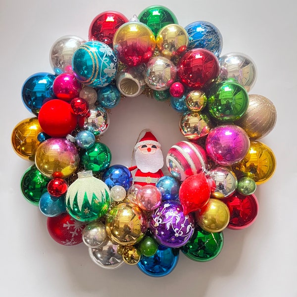 Glass Ornament Wreath Etsy