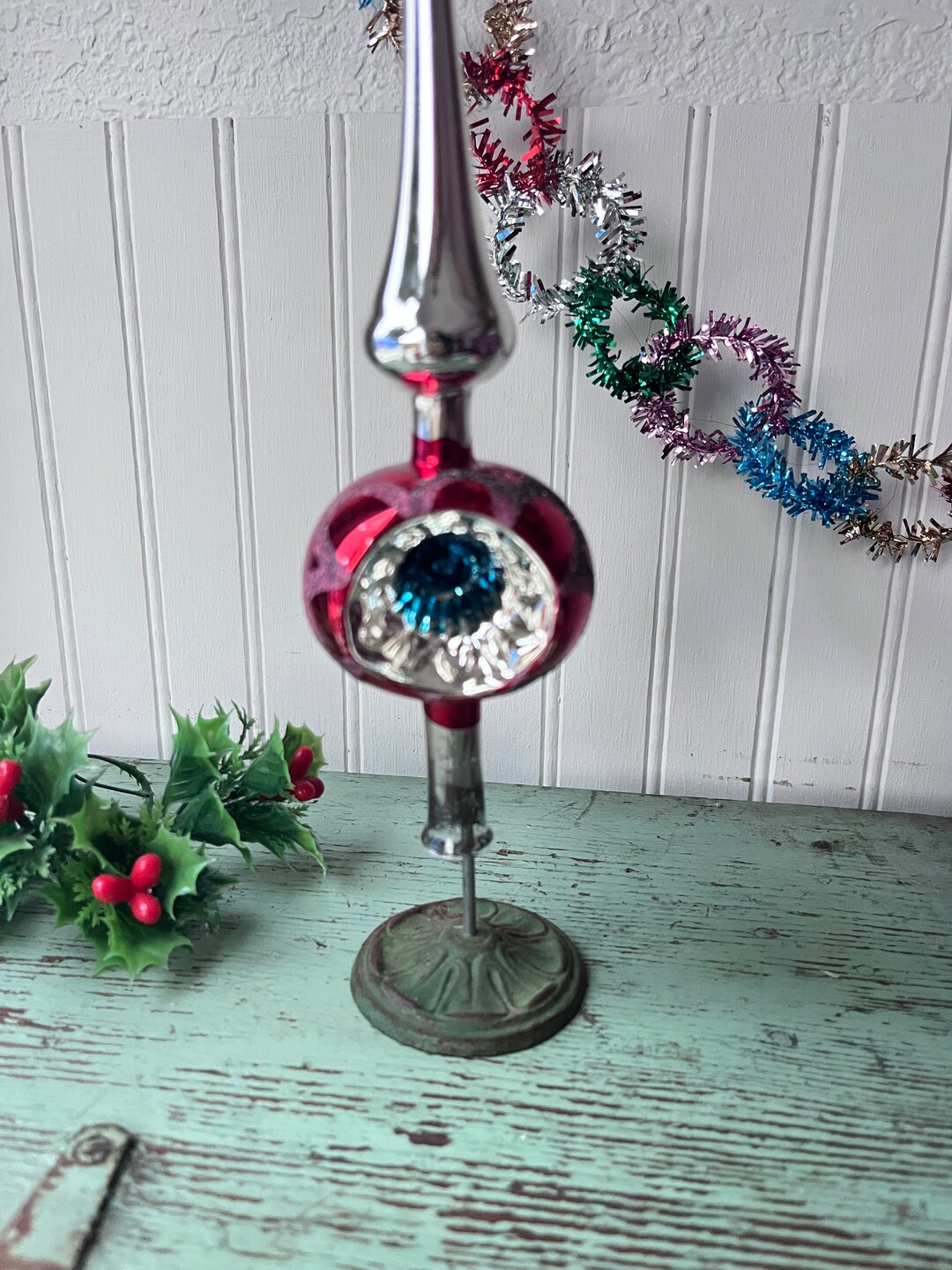 Vintage Tree Topper Glass Tree Topper Tree Topper Etsy