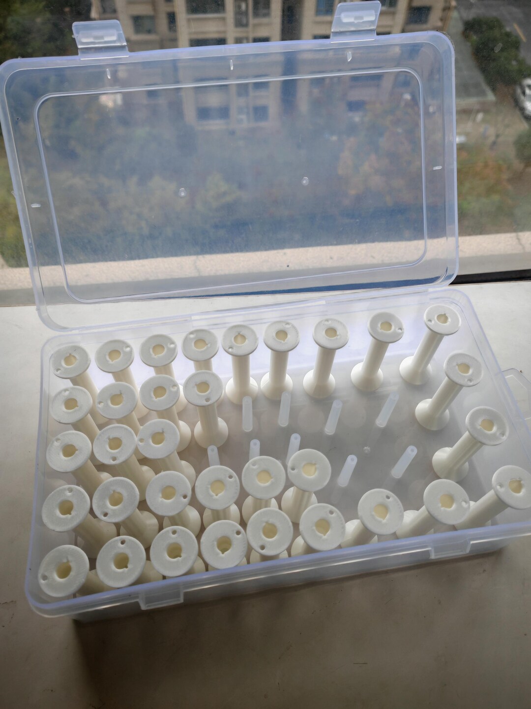 42-piece Sewing Thread Spools Organizer Set With Clear Case - Etsy
