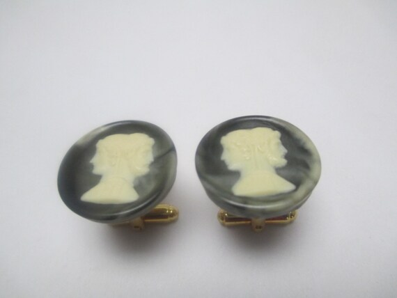 Men Greek 2 faced Vintage CuffLinks, CuffLinks, OOAK
